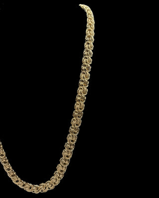 Collier maille macaron sablé et lisse 10mm 70cm Bijoux or 18K - TRANSAC'OR