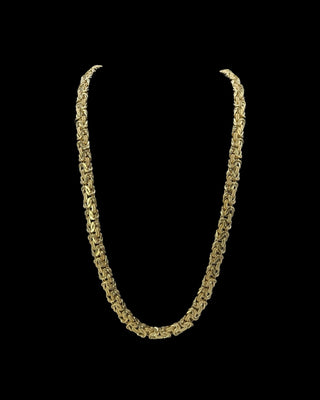 Collier maille royale plate 10mm 70cm Bijoux or 18K - TRANSAC'OR