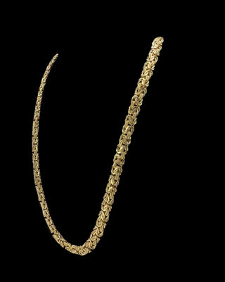 Collier maille royale plate 10mm 70cm Bijoux or 18K - TRANSAC'OR