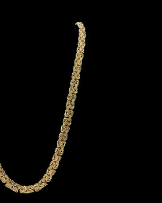 Collier maille royale plate 10mm 70cm Bijoux or 18K - TRANSAC'OR