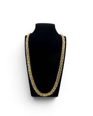 Collier maille royale plate 10mm 80cm Bijoux or 18K - TRANSAC'OR