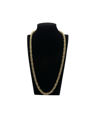 Collier maille royale sablé lisse 6 mm 60cm Bijoux or 18K - TRANSAC'OR