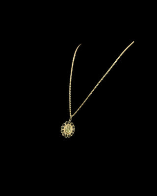 Collier maille torsadée 2.1mm 60cm + pendentif vierge miraculeuse Bijoux or 18K - TRANSAC'OR