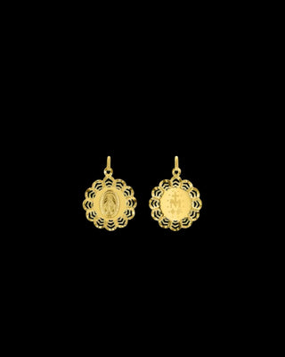 Collier maille torsadée 2.1mm 60cm + pendentif vierge miraculeuse Bijoux or 18K - TRANSAC'OR