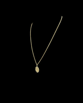 Collier maille torsadée 50cm 2.1mm + pendentif vierge Bijoux or 18K - TRANSAC'OR