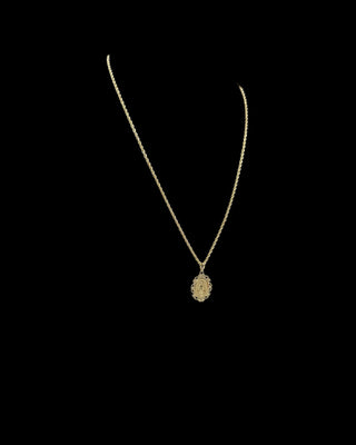 Collier maille torsadée 50cm 2.1mm + pendentif vierge Bijoux or 18K - TRANSAC'OR