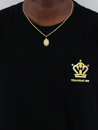 Collier maille torsadée 50cm 2.1mm + pendentif vierge Bijoux or 18K - TRANSAC'OR