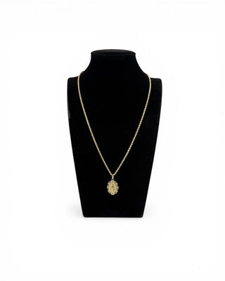 Collier maille torsadée 50cm 2.1mm + pendentif vierge Bijoux or 18K - TRANSAC'OR