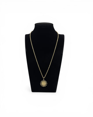 Collier maille torsadée 50cm avec pendentif vierge miraculeuse Bijoux or 18K - TRANSAC'OR