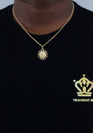 Collier maille torsadée 50cm avec pendentif vierge miraculeuse Bijoux or 18K - TRANSAC'OR