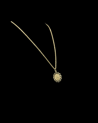 Collier maille torsadée 50cm avec pendentif vierge miraculeuse Bijoux or 18K - TRANSAC'OR