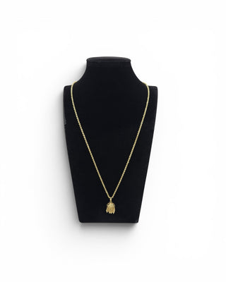 Collier maille torsadée 60cm + pendentif tête jésus Bijoux or 18K - TRANSAC'OR