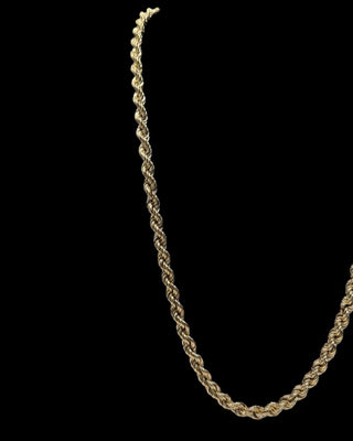 Collier maille torsadée lisse 6mm 60cm Bijoux or 18K - TRANSAC'OR