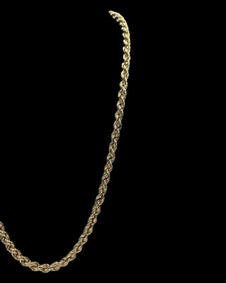 Collier maille torsadée lisse 6mm 60cm Bijoux or 18K - TRANSAC'OR