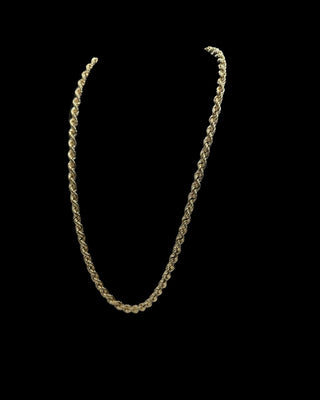 Collier maille torsadée lisse 6mm 60cm Bijoux or 18K - TRANSAC'OR