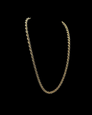 Collier maille torsadée lisse 6mm 60cm Bijoux or 18K - TRANSAC'OR