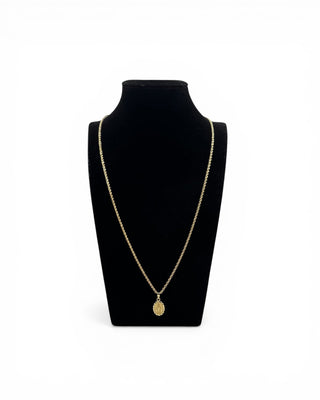 Collier maille torsadée + pendentif vierge 2.1mm 60cm Bijoux or 18K - TRANSAC'OR