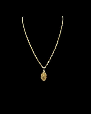 Collier maille torsadée + pendentif vierge 2.1mm 60cm Bijoux or 18K - TRANSAC'OR