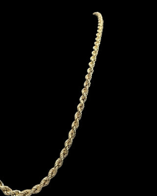 Collier maille torsadée sablé et lisse 5.5mm 70cm Bijoux or 18K - TRANSAC'OR