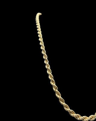 Collier maille torsadée sablé et lisse 5.5mm 70cm Bijoux or 18K - TRANSAC'OR