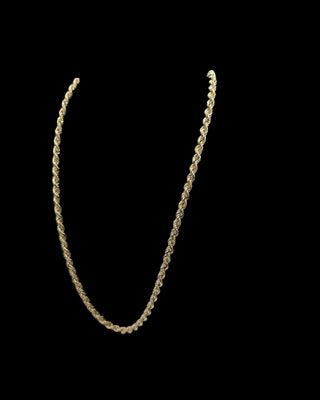 Collier maille torsadée sablé et lisse 5.5mm 70cm Bijoux or 18K - TRANSAC'OR