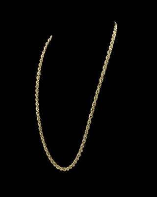 Collier maille torsadée sablé et lisse 5mm 60cm Bijoux or 18K - TRANSAC'OR