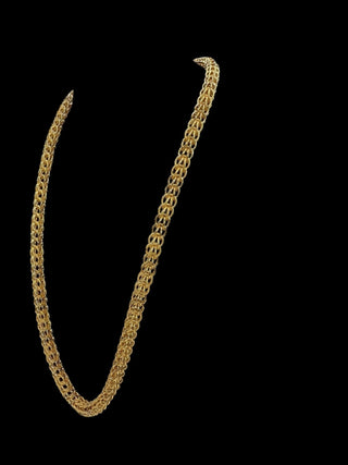 Collier maille triple gros sirop 8mm 60cm Bijoux or 18K - TRANSAC'OR