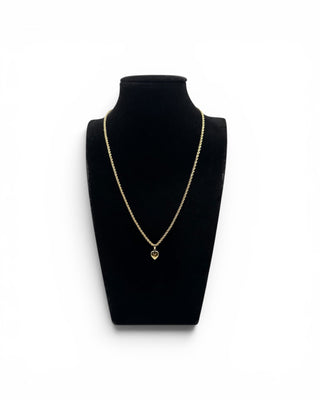 Collier torsadée 2.1mm 45cm + pendentif cœur Bijoux or 18K - TRANSAC'OR