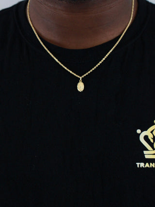 Collier torsadée 2.1mm 50cm + pendentif vierge Bijoux or 18K - TRANSAC'OR