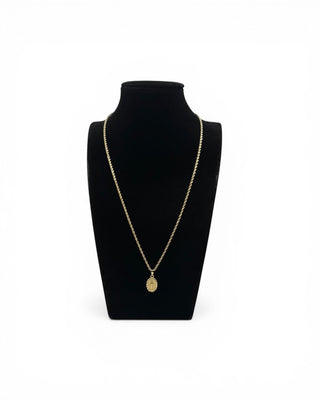 Collier torsadée 2.1mm 50cm + pendentif vierge Bijoux or 18K - TRANSAC'OR