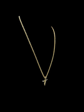 Collier torsadée 2.5mm 60cm + pendentif ange Bijoux or 18K - TRANSAC'OR