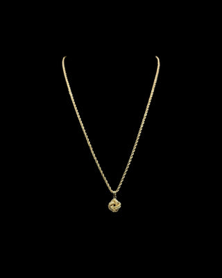 Collier torsadée 2mm 50cm pendentif Noeuds Bijoux or 18K - TRANSAC'OR
