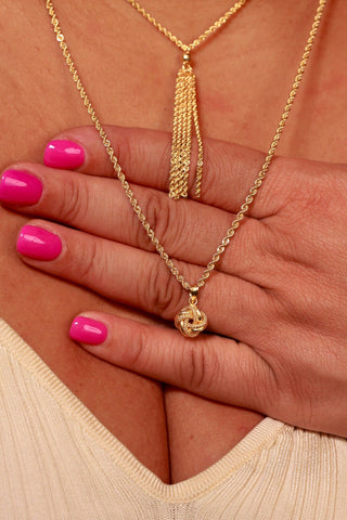 Collier torsadée 2mm 50cm pendentif Noeuds Bijoux or 18K - TRANSAC'OR