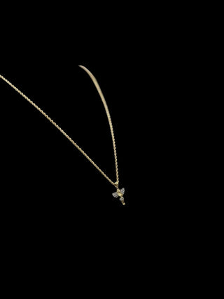 Collier torsadée 2mm 60cm et pendentif séraphin Bijoux or 18K - TRANSAC'OR