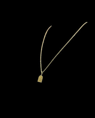 Collier torsadée 50cm pendentif ange gardien Bijoux or 18K - TRANSAC'OR