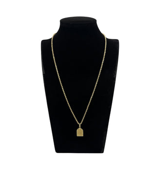 Collier torsadée 50cm pendentif ange gardien Bijoux or 18K - TRANSAC'OR
