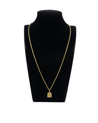 Collier torsadée 60cm pendentif ange gardien Bijoux or 18K - TRANSAC'OR