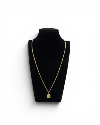 Collier torsadée 60cm pendentif ange gardien Bijoux or 18K - TRANSAC'OR
