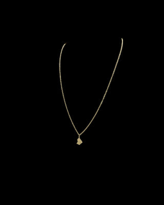 Collier torsadée 70cm carte Guyane Bijoux or 18K - TRANSAC'OR