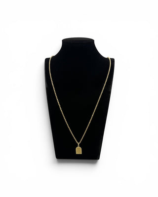 Collier torsadée 70cm pendentif ange gardien Bijoux or 18K - TRANSAC'OR