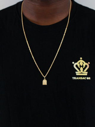 Collier torsadée 70cm pendentif ange gardien Bijoux or 18K - TRANSAC'OR