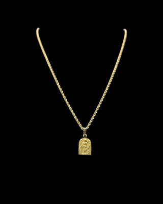 Collier torsadée 70cm pendentif ange gardien Bijoux or 18K - TRANSAC'OR
