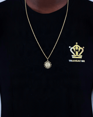 Collier torsadée 70cm pendentif vierge miraculeuse Bijoux or 18K - TRANSAC'OR