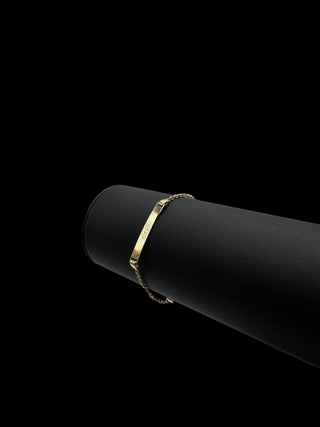 Gourmette bébé maillons forçat 14CM Bijoux or 18K - TRANSAC'OR