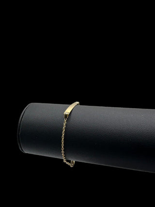 Gourmette bébé maillons forçat 14CM Bijoux or 18K - TRANSAC'OR