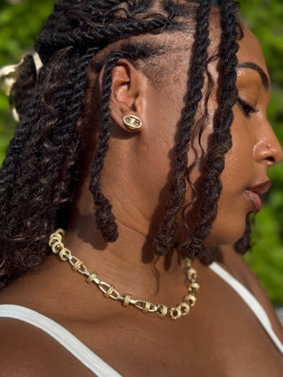 Graine de café lisse 12mm Bijoux or 18K - TRANSAC'OR