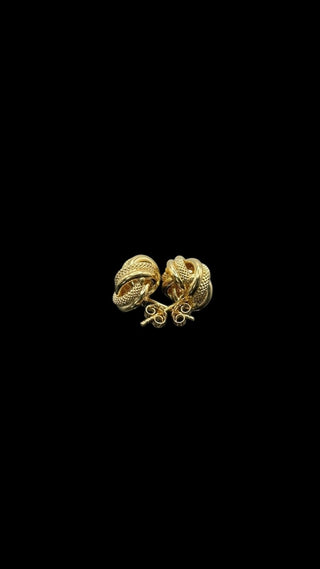 Nœuds sablé et lisse 12mm Bijoux or 18K - TRANSAC'OR