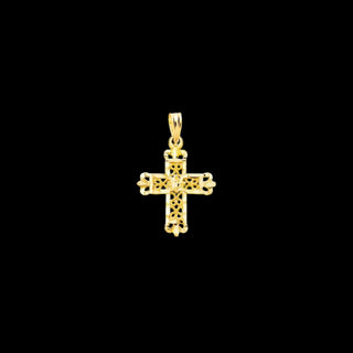 Pendentif croix en filigrane 24x18mm Bijoux or 18K - TRANSAC'OR