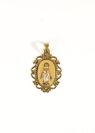 Pendentif vierge bords festonnées 16x23mm Bijoux or 18K - TRANSAC'OR